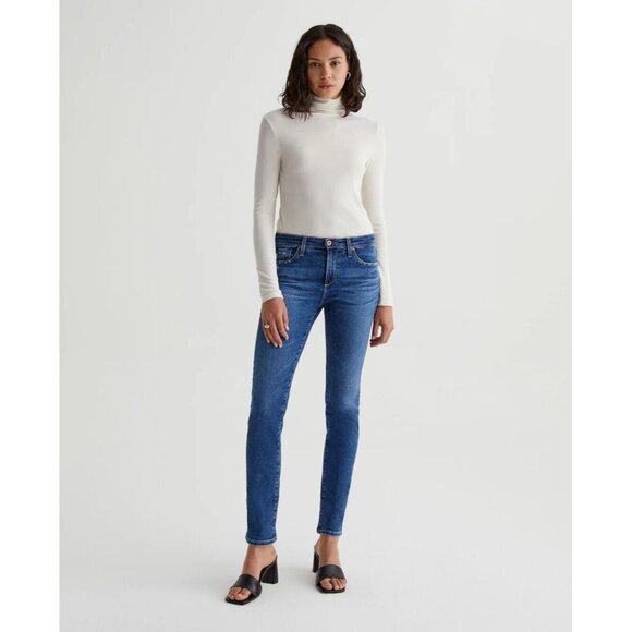 NWOT AG ADRIANO GOLDSCMIED Chels Ivory Dust Jersey Turtleneck T-Shirt, Size S - Picture 2 of 14